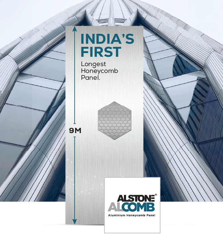 India's First Longest Honeycomb Panel 9M - Alstone Alcomb